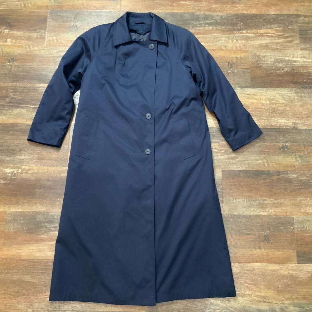 Classic Navy Trench Coat - Women's Long Trench